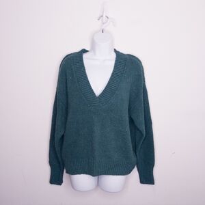 Abound Nordstrom Women's V-neck Sweater Size Medium Teal Shirt